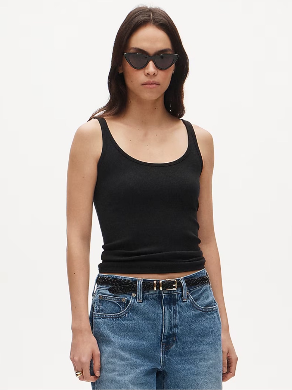 J. Crew Perfect rib scoopneck tank top - Black